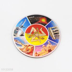 Round Aluminum Foil Fridge Magnet