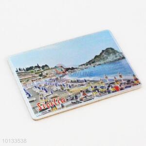 Seaside Rectangular Aluminum Foil Fridge Magnet