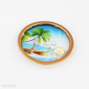 Coconut Tree Round Epoxy Fridge Magnet