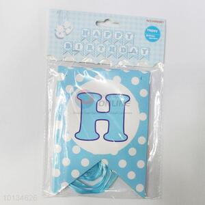 New Fashion Festival Party Decoration Blue Letter Flag Bunting Pennant