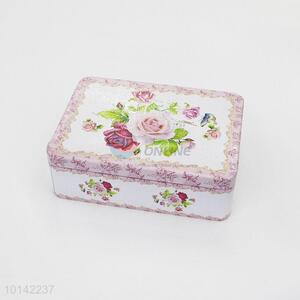 Unique Rectangle Printed Tin Box Candy Box Storage Box