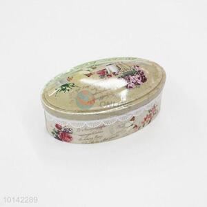 Creative Wholesale Oval Shape Metal Tin Sweet Box Cookie Box