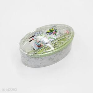 Unique Practical Oval Shape Printed Tin Box Sugar Box Food Storage Box