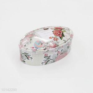 Practical Convenient Oval Shape Tin Box Candy Box Cookie Box With Lip