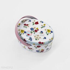 Promotional Unique Oval Shape Tin Can Portable Box Cookie Box Gift Box