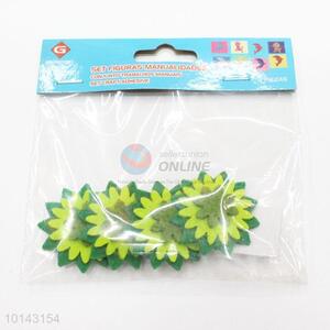 Green flower adhesive craft set/DIY non-woven decorative craft