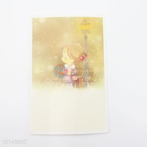 Lovely girl paper postcard/message card