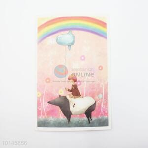 Pink paper postcard/message card