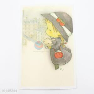 Cartoon paper postcard/message card