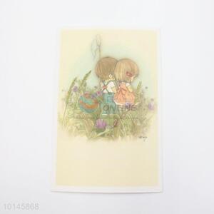 Sweet girl&boy pattern paper postcard/message card