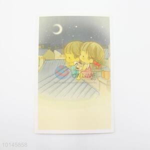 Sweet girl&boy paper postcard/message card