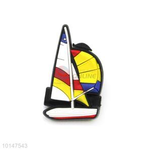 Color Sailing Boat Shape Fridge Magnet With Clip