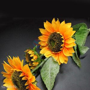 Single three head sunflower artificial flowers
