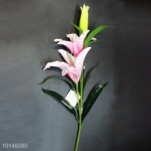 Single three head lily artificial flowers