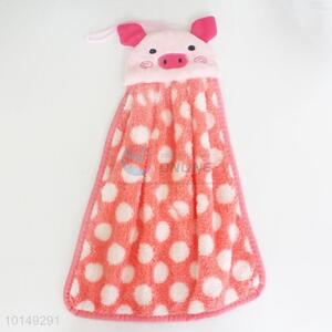 Hot sale soft pink pig hand <em>towel</em>/handkerchief