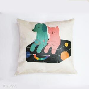 Great Dog and Cat Printing Square Pillow