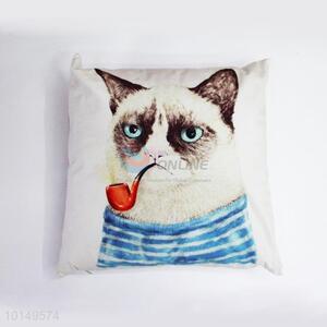 Cool Cat Printing Square Pillow