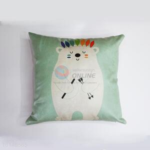 Factory Direct White Bear Printing Square Pillow