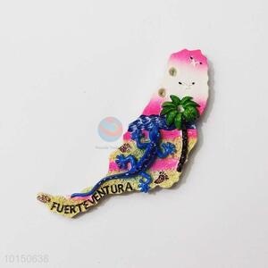 Fuerteventura Island Shaped Resin Magnetic Fridge Magnet