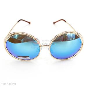 Cool Round Blue Lenses Sunglasses