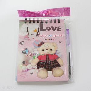 High Quality Bear Pattern Portable Notebook with Pen