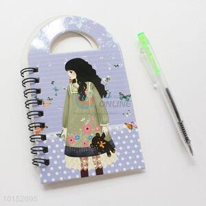 Portable Stationery Printed Notebook with Pen
