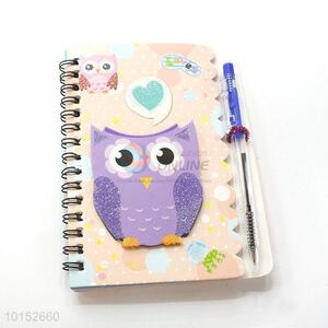 High Quality Owl Notebook with Pen for School