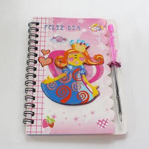 Princess Pattern Spiral Notebook with Pen Wholesale