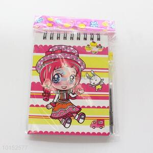 Portable Cartoon Pattern Mini Notebook with Pen