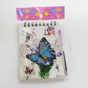 High Quality Butterfly Office School Notebook with Pen