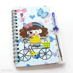 School Student Stationery Blue Color Notebook with Pen