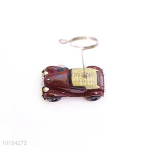 Cartoon Car Resin Desktop Decor With Card Clip