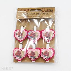 Cheap Price Photo Peg Heart Shape DIY Clip Note Pegs