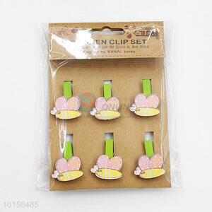 New Arrival Art Wooden Clips Decoration Clip in Bee Shape