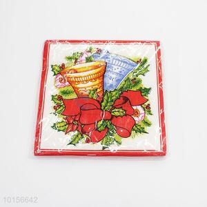 Christmas Bells Printing Beverage Paper Napkin