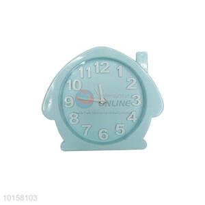 New Arrival House Shape Desk Light Blue Alarm Clock For Bedroom