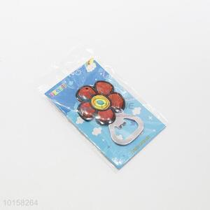 Factory supply flower shaped pvc fridge magnet opener