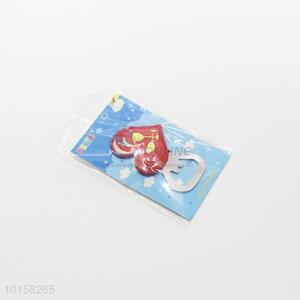 Fashion design heart shaped pvc fridge magnet opener