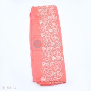 Latest Arrival Flower Embroidered Cotton Fabric Scarf
