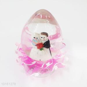 Wedding Decorative Glass Flashing Snow Globe