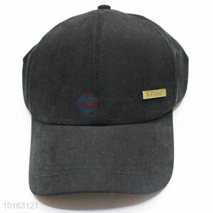 Wholesale custom black canvas peaked cap/baseball cap