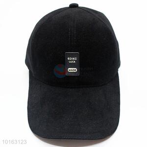 China supplier black cotton peaked cap/baseball cap