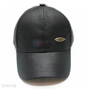 Men black cotton peaked cap/baseball cap