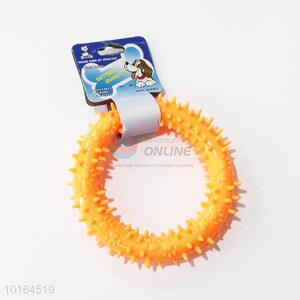 Orange Ring Squeaky Toy Rubber Chewing Toy Funny