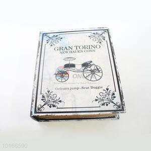 Bike Printed Book Shaped 3 Pieces Jewlery Box and Storage Box Set
