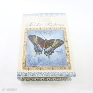 Butterfly Printed Book Shaped 3 Pieces Jewlery Box and Storage Box Set