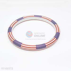 America flag printed car steering wheel cover