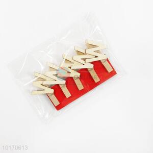 Factory wholesale letter wooden photo clips