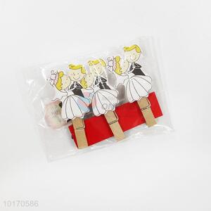 Wooden clip mini wedding photo clip