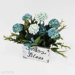 Plastic Fake Flower Blue Hydrangea Flower